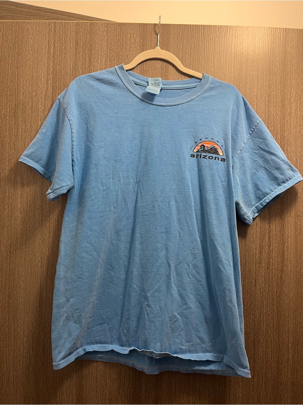 Arizona Jean Company Light Blue Short-Sleeve Crewneck Tee with Chest Logo
